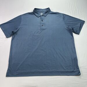 Deolax Polo Shirt Mens 2XL XXL Palm Tree All Over Print Golf Performance Stretch